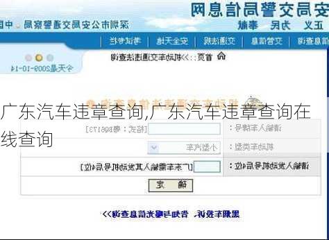广东汽车违章查询,广东汽车违章查询在线查询