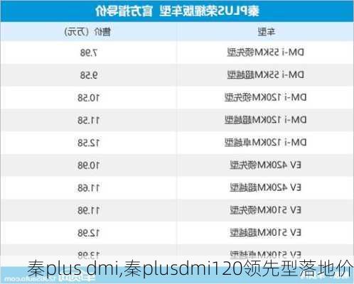 秦plus dmi,秦plusdmi120领先型落地价