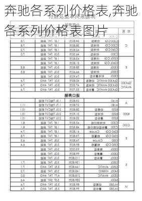 奔驰各系列价格表,奔驰各系列价格表图片