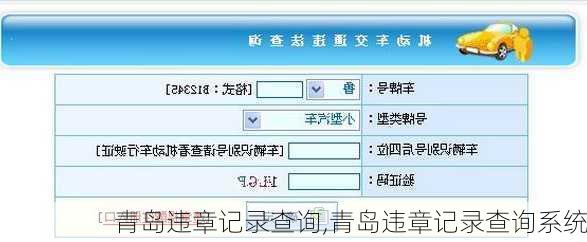 青岛违章记录查询,青岛违章记录查询系统