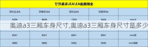 奥迪a3三厢车身尺寸,奥迪a3三厢车身尺寸是多少