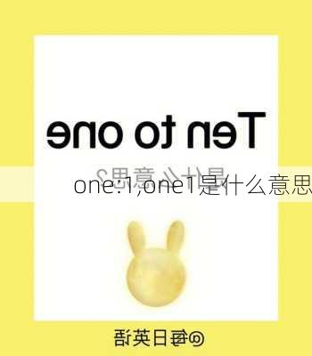 one:1,one1是什么意思