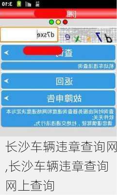 长沙车辆违章查询网,长沙车辆违章查询网上查询