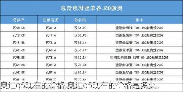 奥迪q5现在的价格,奥迪q5现在的价格是多少