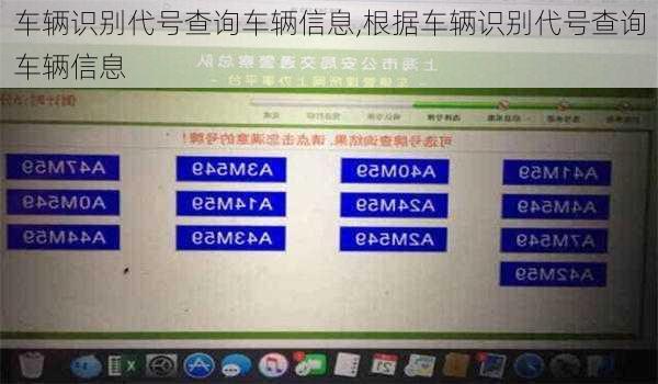 车辆识别代号查询车辆信息,根据车辆识别代号查询车辆信息