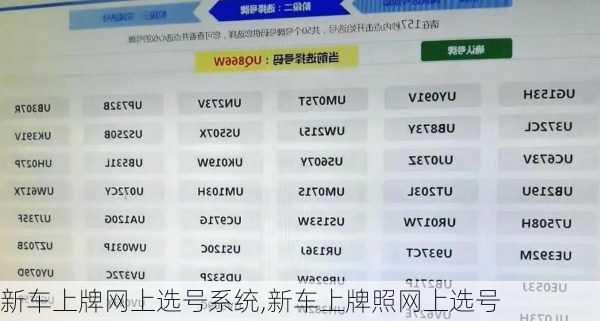 新车上牌网上选号系统,新车上牌照网上选号