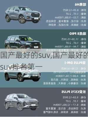 国产最好的suv,国产最好的suv排名第一