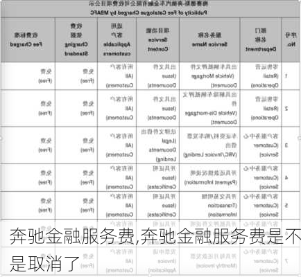 奔驰金融服务费,奔驰金融服务费是不是取消了