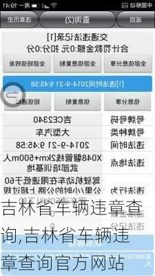 吉林省车辆违章查询,吉林省车辆违章查询官方网站