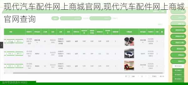 现代汽车配件网上商城官网,现代汽车配件网上商城官网查询