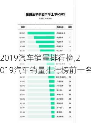 2019汽车销量排行榜,2019汽车销量排行榜前十名