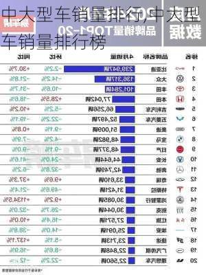 中大型车销量排行,中大型车销量排行榜