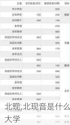 北现,北现音是什么大学