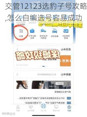 交管12123选豹子号攻略,怎么自编选号容易成功